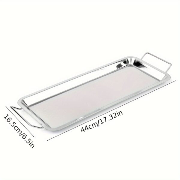 1set Stainless Steel Barbecue Grill Chicken Leg Rack + Tray Set/ Only 1pc Chicken Leg Rack, Outdoor Barbecue Rack Double-layer Vegetable Meat Rack, Kitchen Supplies, Kitchen Accessories, BBQ Accessories