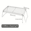1pc Stainless Steel Portable Folding Barbecue Net, Folding BBQ Grill Rack, Camping Firewood Stove Rack For Outdoor Camping Hiking