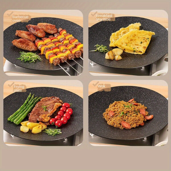Extra-Large 30.48cm Non-Stick BBQ Grill Pan - Perfect for Outdoor Camping & Home Cooking, Easy Clean