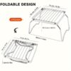 Ultra-Lightweight Stainless Steel Campfire Grill - Dual-Position Adjustable Bracket For Gas Stoves | Portable & Durable Outdoor Cooking Stand For Camping, Hiking, Picnics & Fishing