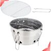 1pc Foldable Barbecue Rack Outdoor Grill Oven Stainless Steel Barbecue Grill