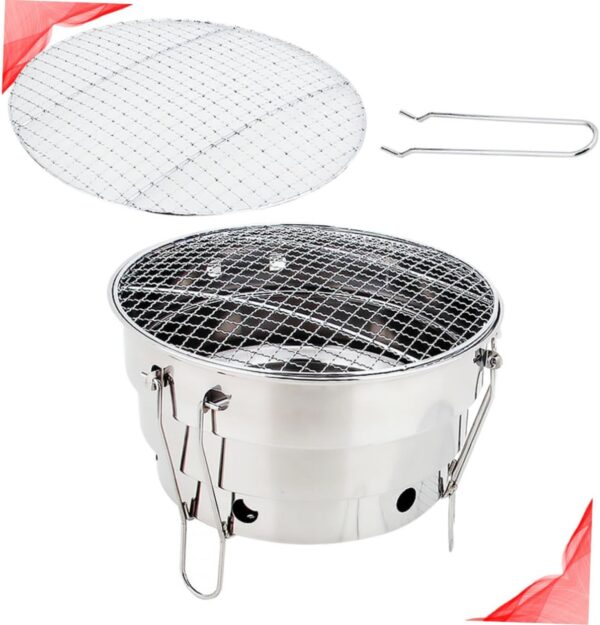 1pc Foldable Barbecue Rack Outdoor Grill Oven Stainless Steel Barbecue Grill