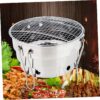 1pc Foldable Barbecue Rack Outdoor Grill Oven Stainless Steel Barbecue Grill