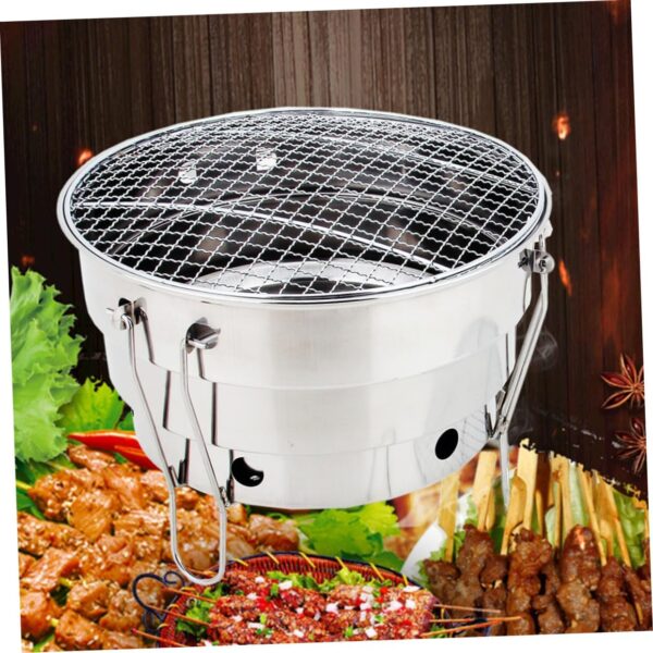 1pc Foldable Barbecue Rack Outdoor Grill Oven Stainless Steel Barbecue Grill