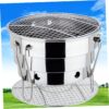 1pc Foldable Barbecue Rack Outdoor Grill Oven Stainless Steel Barbecue Grill