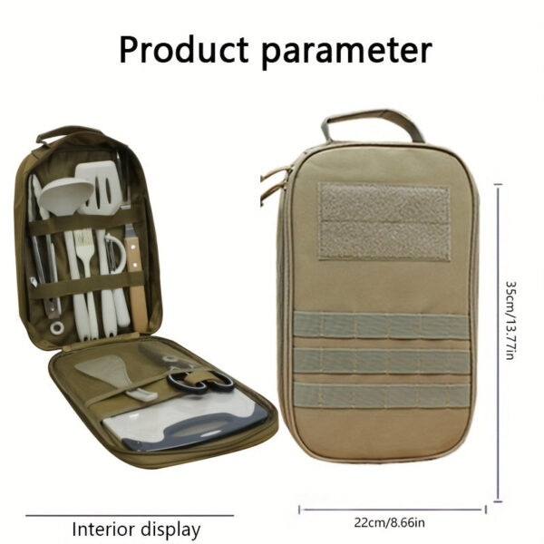 Portable Outdoor Camping Cookware Set with Silicone Storage Bag - Perfect for Picnics & Leisure