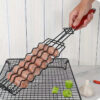 1pc, Outdoor BBQ Basket With Handle, Nonstick Grill Cage For Hot Dogs, Sausages, Vegetables, And Meats, BBQ Tools