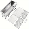 Stainless Steel Charcoal Grill Set - Portable, Foldable Design for Outdoor Cooking, Camping, Picnics & Travel - Durable BBQ Tools Kit