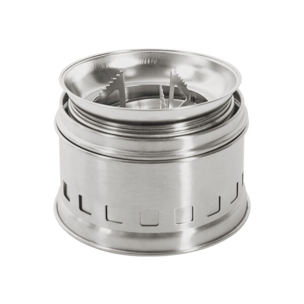 Mini Stainless Steel Portable Outdoor Camping Stove - Durable, Wood Burning, No Ignition Function, Perfect for Backpacking, Hiking, and Outdoor Adventures!