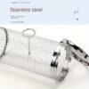 Stainless Steel BBQ Grill Cage - Portable Outdoor Camping Cooker, Durable Round Barbecue Accessory