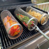 Stainless Steel BBQ Grill Cage - Portable Outdoor Camping Cooker, Durable Round Barbecue Accessory