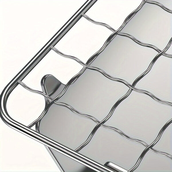 1pc Portable Camping Stove - Durable Stainless Steel Folding Wood Burning Stove with Grill Plate for Outdoor Adventures, Backpacking, and BBQ - Compact, Lightweight, and Easy to Carry