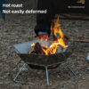 Hexagonal Folding Wood Stove - Portable, Multifunctional Charcoal BBQ Camping Fire Table with Folding Design for Outdoor Adventures
