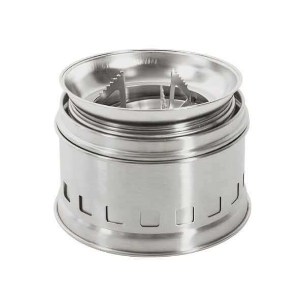Mini Stainless Steel Portable Outdoor Camping Stove - Durable, Wood Burning, No Ignition Function, Perfect for Backpacking, Hiking, and Outdoor Adventures!