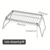 1pc Stainless Steel Portable Folding Barbecue Net, Folding BBQ Grill Rack, Camping Firewood Stove Rack For Outdoor Camping Hiking