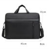 15.6 Inch Men's Handbag Laptop Bag Outdoor Business Trip Black Portable Large Capacity Computer Organizer Bag