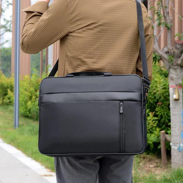 15.6 Inch Men's Handbag Laptop Bag Outdoor Business Trip Black Portable Large Capacity Computer Organizer Bag