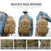 35L Camping Backpack Men Military Tactical Backpack Army Molle Climbing Rucksack Bug Out Bag Hiking Travel Sac De Sport Bag