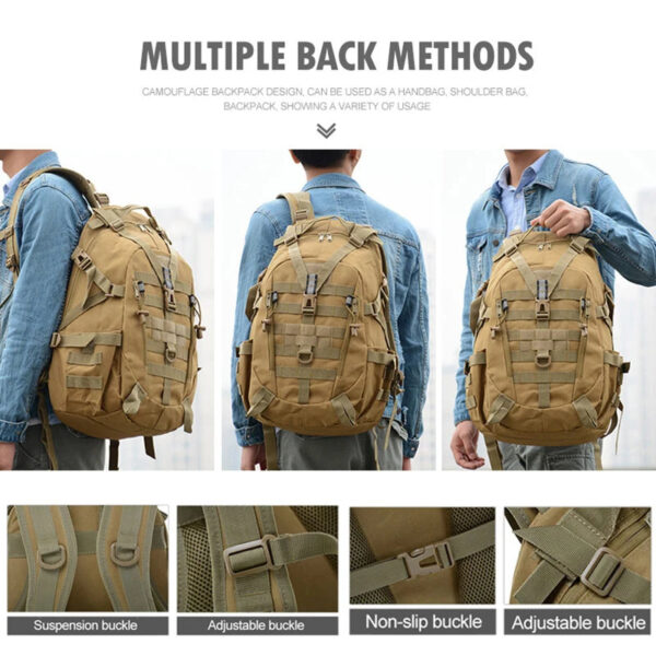 35L Camping Backpack Men Military Tactical Backpack Army Molle Climbing Rucksack Bug Out Bag Hiking Travel Sac De Sport Bag