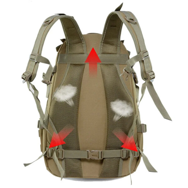 40L Camping Backpack Men's Military Bag Travel Bags Army Tactical Molle Climbing Rucksack Hiking Outdoor Reflective Shoulder Bag
