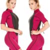 Shorty Wetsuit Women 2mm 3mm, Wet Suits for Mens in Cold Water, Neoprene Scuba Diving Suit for Surfing Swimming Snorkeling