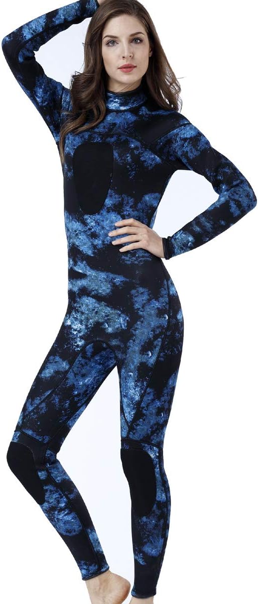 Unisex Neoprene 3mm Scuba Diving Suit One Piece Mens Camo Full Body Spearfishing Wetsuit