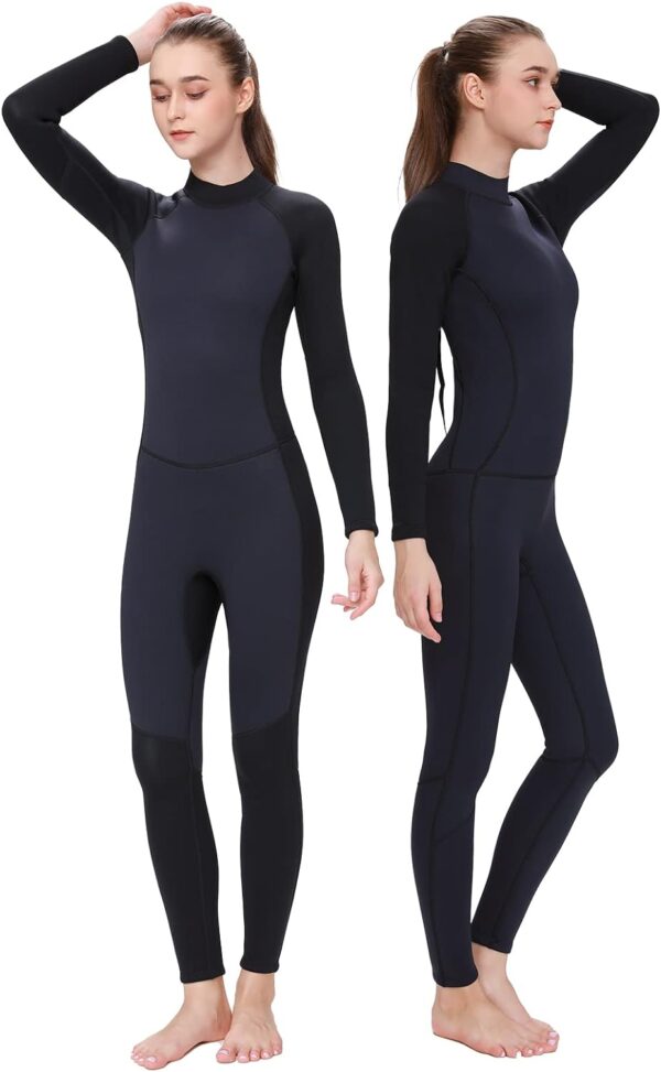 3mm Full Body Wetsuit for Women Men 3/2mm, 5/4mm Neoprene Wet Suits for Cold Water, Scuba Diving Suit Long Sleeve for Surfing Swimming Snorkeling