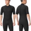 Shorty Wetsuit Men and Women,2mm Neoprene Short Sleeves Wet Suits Back Zip, 1.5mm Shorty Surf Suit Keep Warm in Cold Water for Snorkeling Kayaking Boarding