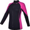 Women Wetsuit Top Swim Jacket Mens Youth Wet Suit Shirt 2mm Neoprene Thermal Swimsuit Front Zip Long Sleeve Cold Water Keep Warm Snorkeling Diving Surfing