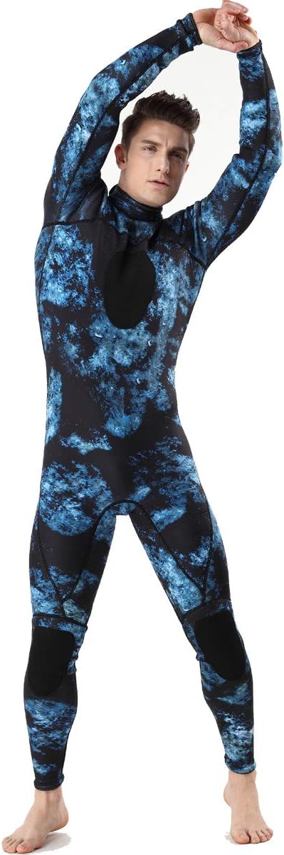 Unisex Neoprene 3mm Scuba Diving Suit One Piece Mens Camo Full Body Spearfishing Wetsuit