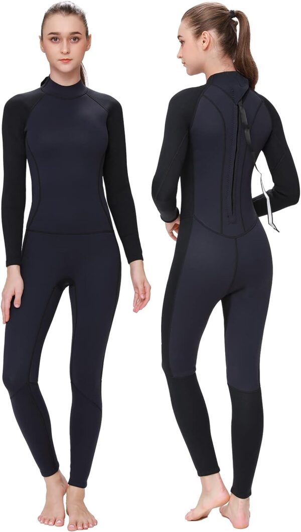 3mm Full Body Wetsuit for Women Men 3/2mm, 5/4mm Neoprene Wet Suits for Cold Water, Scuba Diving Suit Long Sleeve for Surfing Swimming Snorkeling
