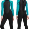 Men Wetsuit Neoprene Wet Suits Womens 3mm Full Body Long Sleeves Front Zipper Swimsuit for Scuba Diving Swimming Surfing Adult in Cold Water