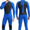 Men Wetsuit Neoprene Wet Suits Womens 3mm Full Body Long Sleeves Front Zipper Swimsuit for Scuba Diving Swimming Surfing Adult in Cold Water