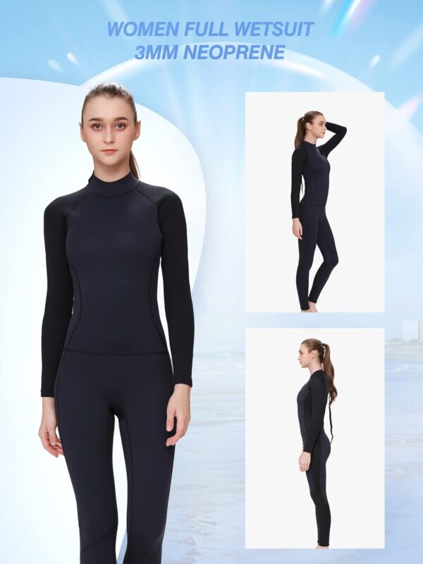 3mm Full Body Wetsuit for Women Men 3/2mm, 5/4mm Neoprene Wet Suits for Cold Water, Scuba Diving Suit Long Sleeve for Surfing Swimming Snorkeling