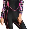 Women's Full Body Wetsuit Surfing Diving Suit Scuba Dive Skin Rash Guard One Piece Long Sleeve Zip Quick Dry Sunsuit