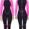 Men Wetsuit Neoprene Wet Suits Womens 3mm Full Body Long Sleeves Front Zipper Swimsuit for Scuba Diving Swimming Surfing Adult in Cold Water