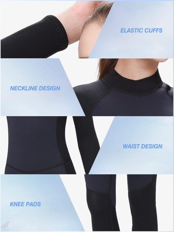 3mm Full Body Wetsuit for Women Men 3/2mm, 5/4mm Neoprene Wet Suits for Cold Water, Scuba Diving Suit Long Sleeve for Surfing Swimming Snorkeling