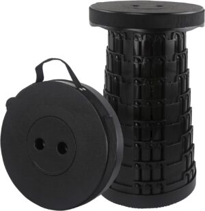 Portable Folding Stool Collapsible Telescopic Design, Holds Up to 440lbs