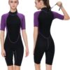 Mens Shorty Wetsuit,2mm Short Wetsuit for Men in Cold Water Shory Sleeve Wetsuit Kayaking Snorkeling Paddle Boarding