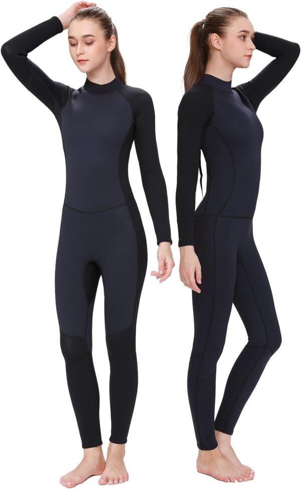 3mm Full Body Wetsuit for Women Men 3/2mm, 5/4mm Neoprene Wet Suits for Cold Water, Scuba Diving Suit Long Sleeve for Surfing Swimming Snorkeling