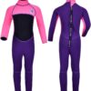 Kids Wetsuit for Toddler Girls Boys and Youth,3mm Neoprene Swimsuits Children Wet Suits 2mm Shorty/Full Long Sleeve Back Zip in Cold Water Warmth for Swimming Diving Jet Skiing Surfing