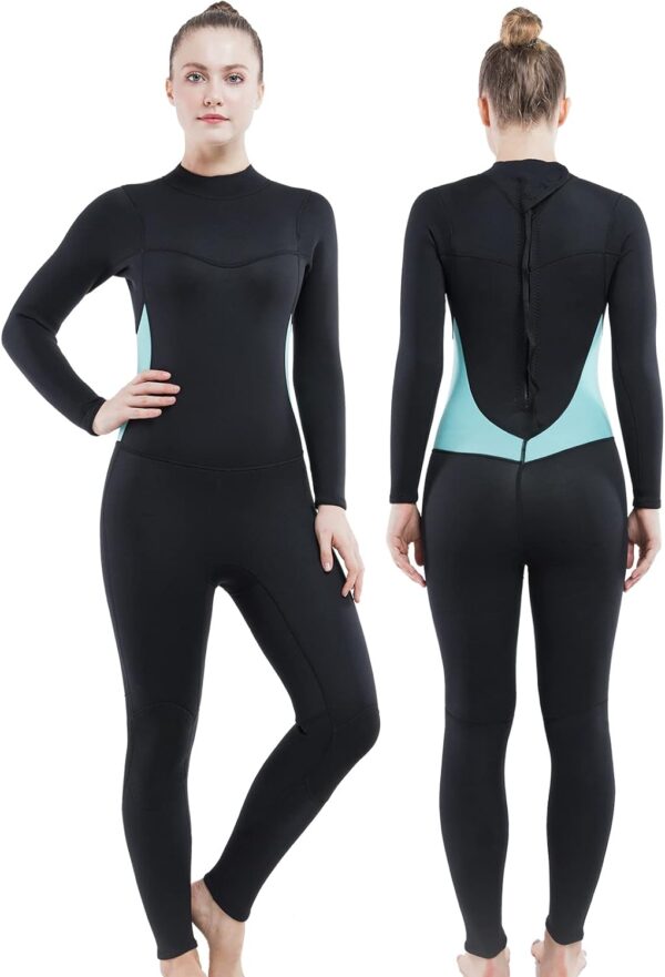 3mm Full Body Wetsuit for Women Men 3/2mm, 5/4mm Neoprene Wet Suits for Cold Water, Scuba Diving Suit Long Sleeve for Surfing Swimming Snorkeling