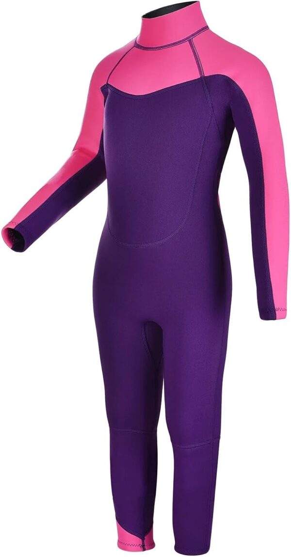 Kids Wetsuit for Toddler Girls Boys and Youth,3mm Neoprene Swimsuits Children Wet Suits 2mm Shorty/Full Long Sleeve Back Zip in Cold Water Warmth for Swimming Diving Jet Skiing Surfing