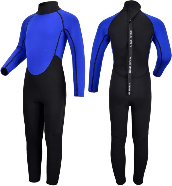 Kids Wetsuit for Toddler Girls Boys and Youth,3mm Neoprene Swimsuits Children Wet Suits 2mm Shorty/Full Long Sleeve Back Zip in Cold Water Warmth for Swimming Diving Jet Skiing Surfing