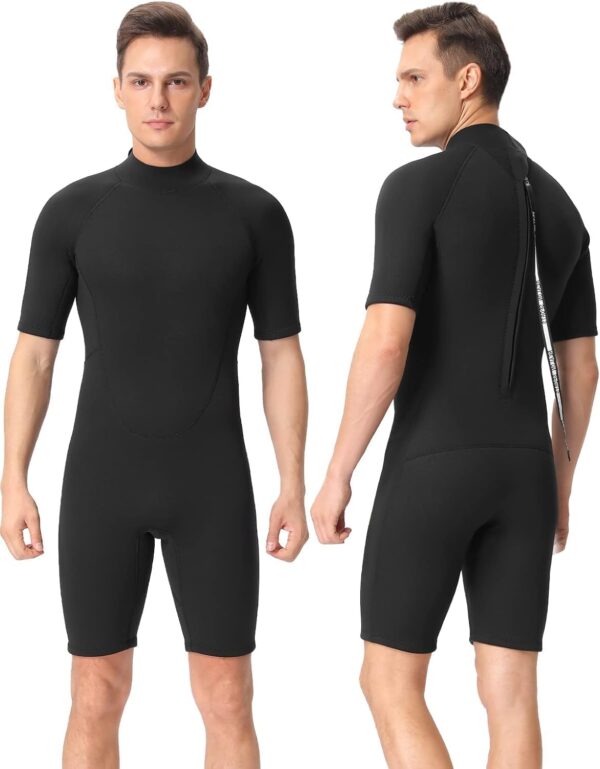 Shorty Wetsuit Women 2mm 3mm, Wet Suits for Mens in Cold Water, Neoprene Scuba Diving Suit for Surfing Swimming Snorkeling
