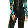Women's Full Body Wetsuit Surfing Diving Suit Scuba Dive Skin Rash Guard One Piece Long Sleeve Zip Quick Dry Sunsuit