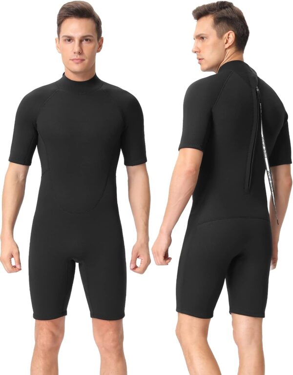 Shorty Wetsuit Women 2mm 3mm, Wet Suits for Mens in Cold Water, Neoprene Scuba Diving Suit for Surfing Swimming Snorkeling