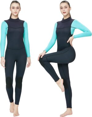 3mm Wetsuit Men and Women,Neoprene Wetsuit for Men and Women Keep Warm in Cold Water Wetsuit Women 3/2mm Womens Wetsuit Thermal Neoprene Diving Suit Windproof Surfing Suit Scuba Suit Women 3mm