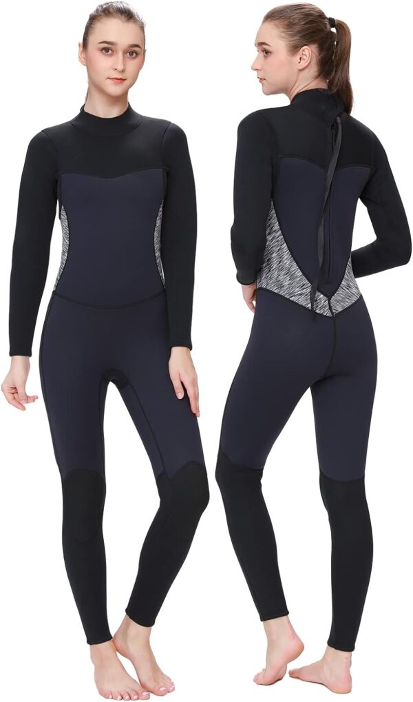 3mm Full Body Wetsuit for Women Men 3/2mm, 5/4mm Neoprene Wet Suits for Cold Water, Scuba Diving Suit Long Sleeve for Surfing Swimming Snorkeling