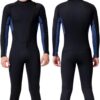 Men Wetsuit Neoprene Wet Suits Womens 3mm Full Body Long Sleeves Front Zipper Swimsuit for Scuba Diving Swimming Surfing Adult in Cold Water
